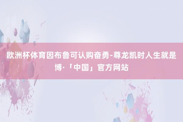 欧洲杯体育　　因布鲁可认购奋勇-尊龙凯时人生就是博·「中国」官方网站