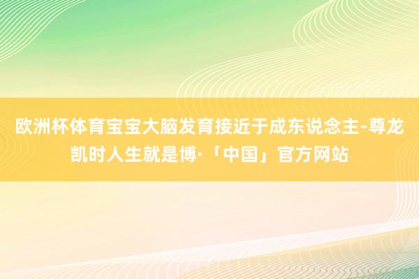 欧洲杯体育宝宝大脑发育接近于成东说念主-尊龙凯时人生就是博·「中国」官方网站