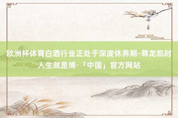 欧洲杯体育白酒行业正处于深度休养期-尊龙凯时人生就是博·「中国」官方网站