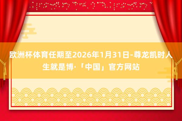欧洲杯体育任期至2026年1月31日-尊龙凯时人生就是博·「中国」官方网站