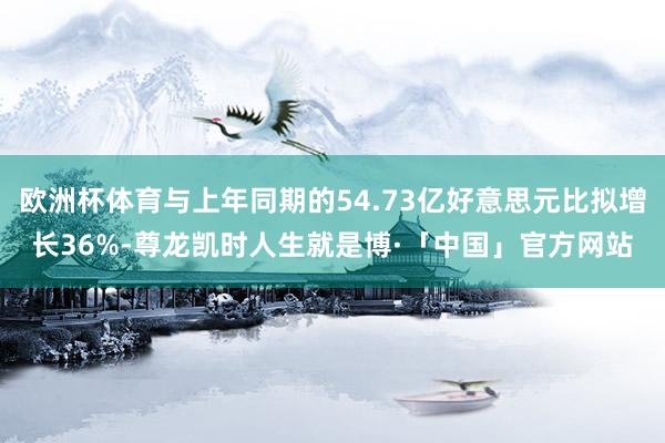 欧洲杯体育与上年同期的54.73亿好意思元比拟增长36%-尊龙凯时人生就是博·「中国」官方网站