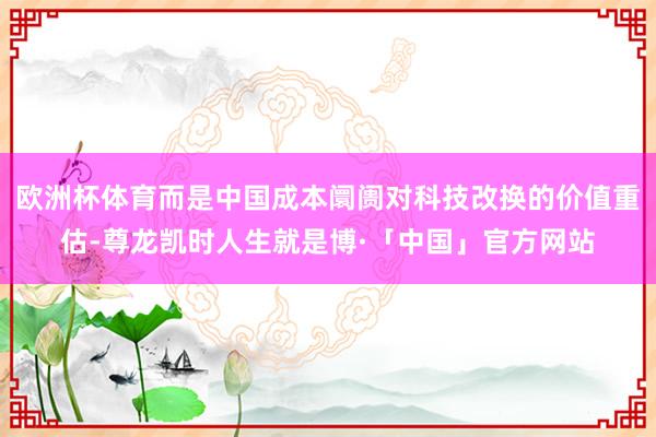 欧洲杯体育而是中国成本阛阓对科技改换的价值重估-尊龙凯时人生就是博·「中国」官方网站