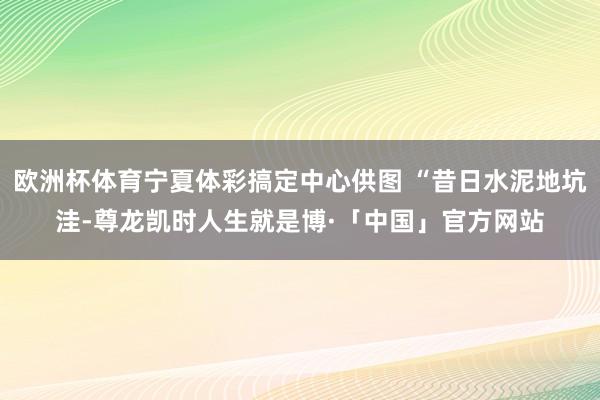欧洲杯体育宁夏体彩搞定中心供图 “昔日水泥地坑洼-尊龙凯时人生就是博·「中国」官方网站
