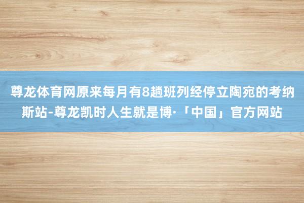 尊龙体育网原来每月有8趟班列经停立陶宛的考纳斯站-尊龙凯时人生就是博·「中国」官方网站