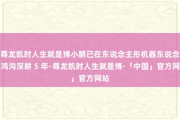 尊龙凯时人生就是博小鹏已在东说念主形机器东说念主鸿沟深耕 5 年-尊龙凯时人生就是博·「中国」官方网站